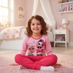 L.O.L. Surprise! Dolls Girl's 'Rock The Boat' Flannel Pajama Set,Size 10/12 new